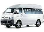 Transfer service , The Toyota Hiace provides versatility and comfort for up to 12 passengers.